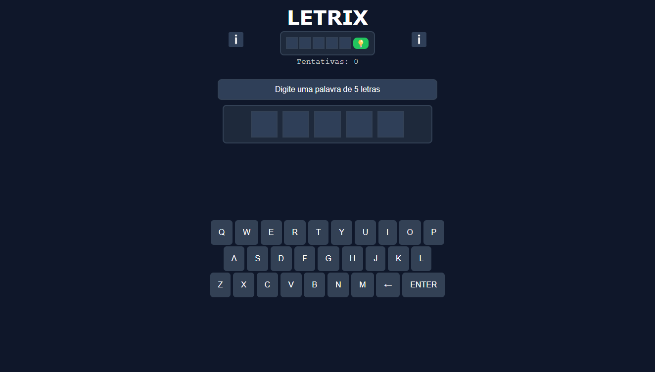 Preview do projeto Letrix